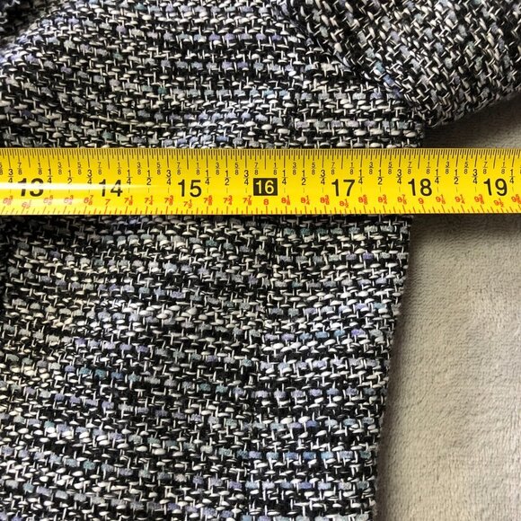 Karl Lagerfeld Paris Tweed Pattern Fringe Blazer - Picture 9 of 14